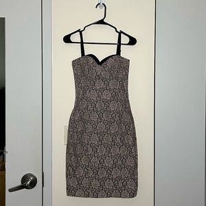 Ticci Tonetto Lace Bustier Bodycon Dress